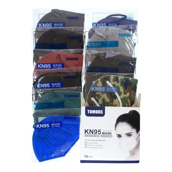 Kn95 Mascarillas Cubrebocas Lavables 13 Pzs Colores Tomods