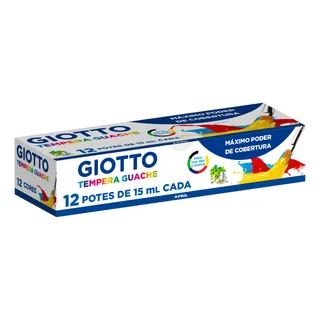 Tinta Tempera Guache 12 Cores 15 Ml Giotto Tinta Tempera Guache 12 Cores 15 Ml Giotto