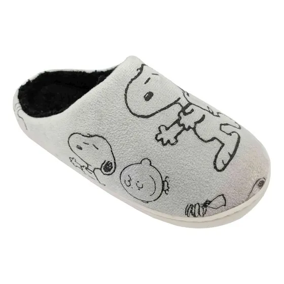Pantuflas Mujer Snoopy Gris