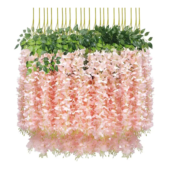 Pack 12 Colgantes Flores Artificiales Guirnaldas Decoración