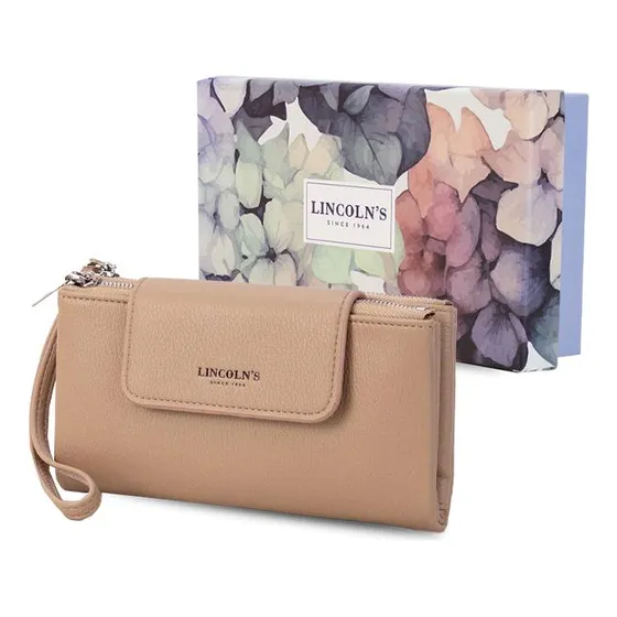 Billetera Con Presilla Y Tarjeteros Internos Dama Lincolns Color Rosa Mauve
