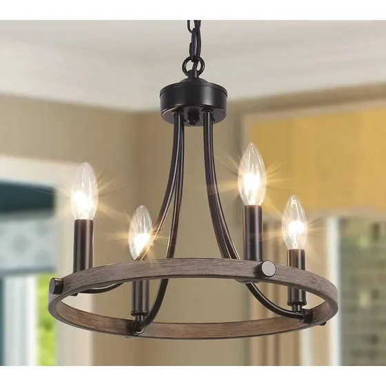 Candelabro O Lámpara Colgante De 4 Bombillos Moderna Nueva 