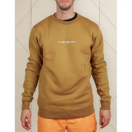 Buzo Hombre Quiksilver Omni Font Cuello Redondo Algodon