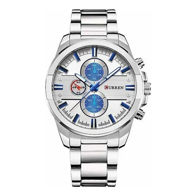 Reloj Original De Hombre Curren 8274 Cronógrafo Correa Acero