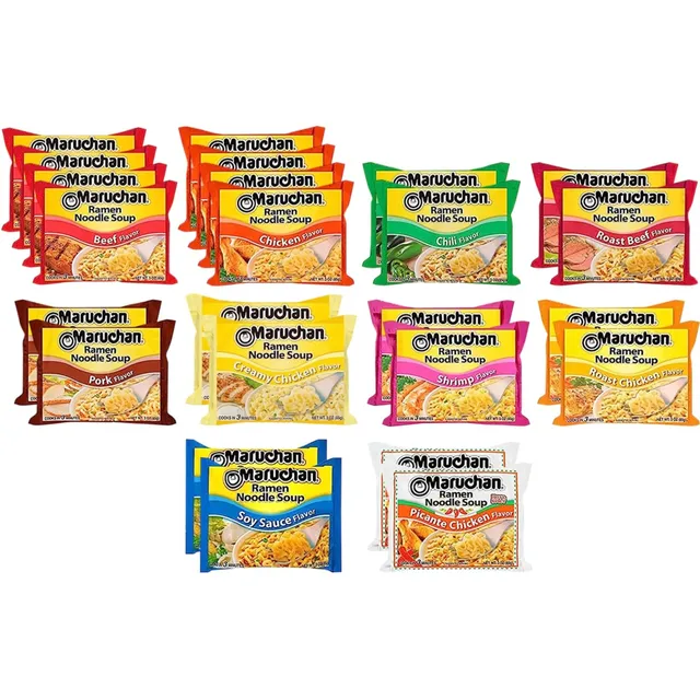 Maruchan Ramen Noodle Soup, 24 Count 10 Flavor Variety Pack