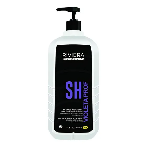 Shampoo Matizador Violeta Para Rubios Riviera Sin Sal 5l