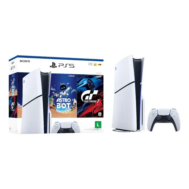 Console Playstation®5 Slim Disk - Pacote Astro Bot E Gran Turismo 7 Branco