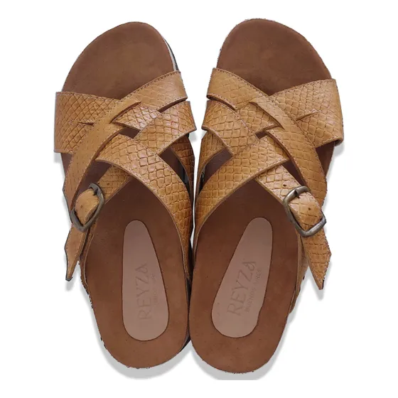 Sandalias Mujer Marrón Zapatos Liviana Urbanas Super Cómodas