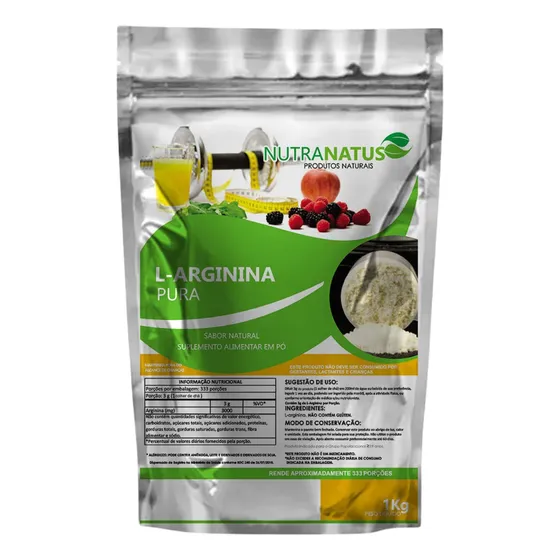 Arginina Po Hcl Pura Importada 1kg Com Laudo 