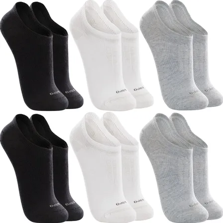 Kit 6 Pares Meias Soquete Invisível Lupo Algodão Unissex