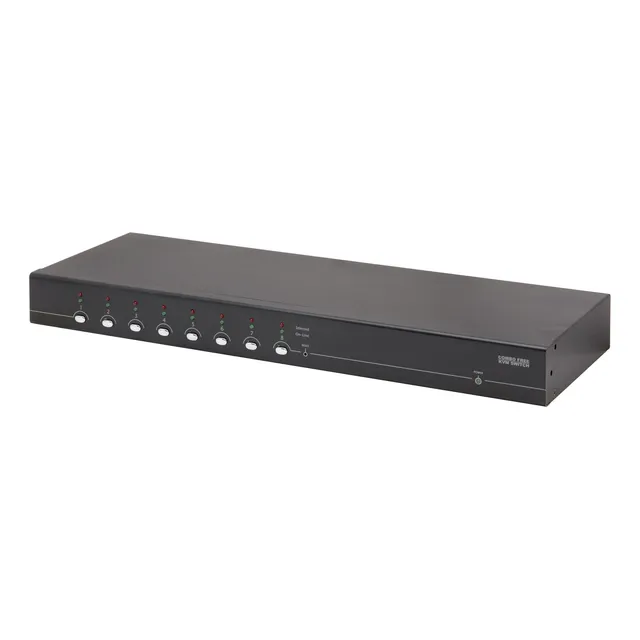 Syba Sy-kvm50083 Conmutador Kvm Vga De 8 Puertos Con Soporte