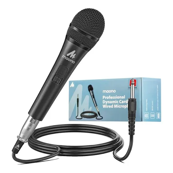 Micrófono Profesional Maono K04 Dinámico Karaoke Alámbrico