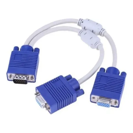Cable Splitter Vga A Vga 1 Entrada Vga A 2 Salida Vga