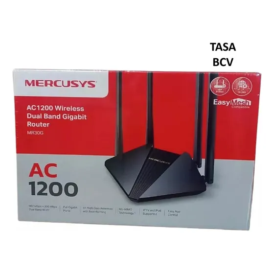 Router Wifi Mercusys Mr30g Ac1200 Dual Fibra Óptica Gigabit