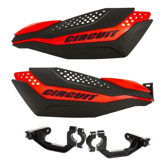 Cubre Mano Dakar Universal Carbono / Rojo Circuit