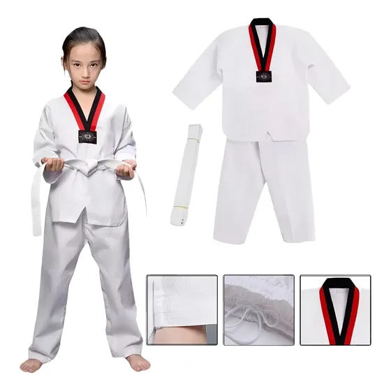 Algodon Traje Taekwondo Uniforme Taekwondo Infantil Karate
