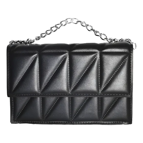 Cartera Mini Bag  Bandolera Tresher Con Cadena Plateada