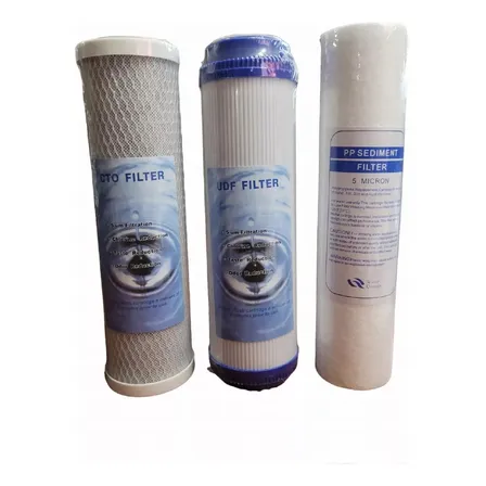 Pack 3 Filtros Antisarro Ablandador 10 Pulgadas Color Azul Claro