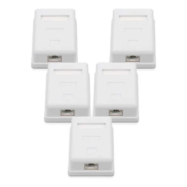 Roseta Rj45 Para Pared,5 Puerto Ethernet Cat6a