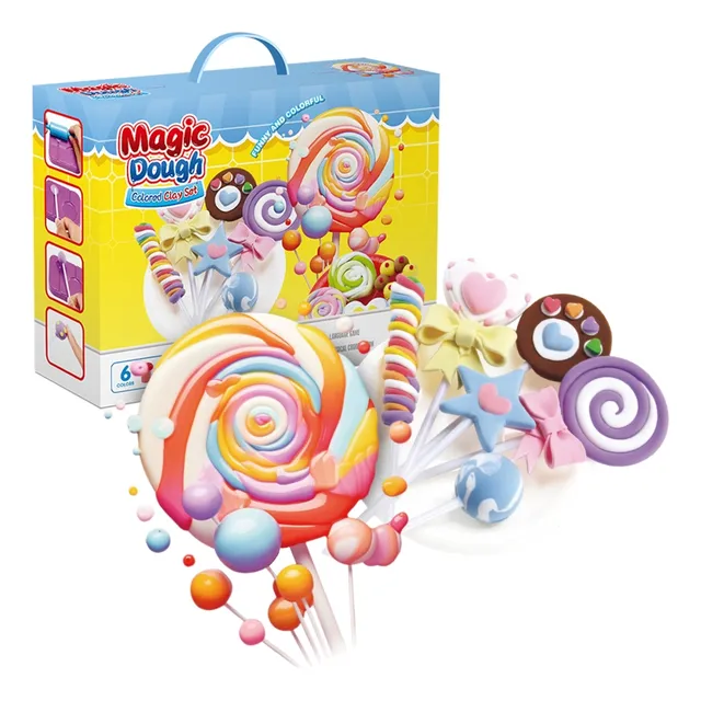 Massinha Modelar Plasticina De Pirulito Argila Colorida Diy