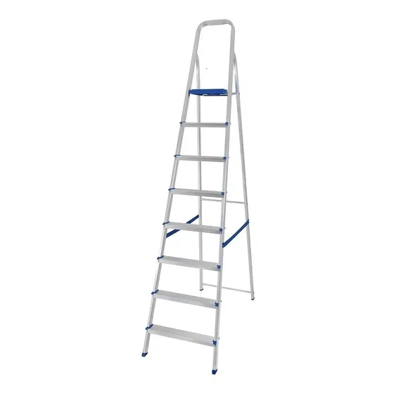 Escalera Aluminio Grande Soporta 120kg 8 Escalones Plegable 