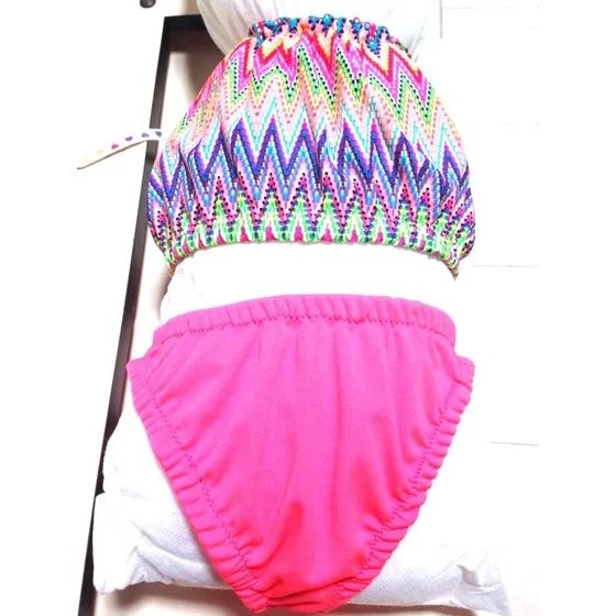 Trajes De Baño Para Niña, Tipo Harter Y Crop Top