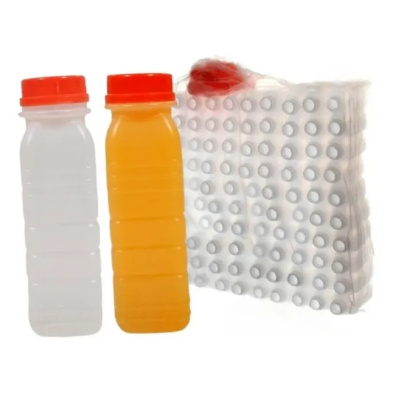 100un Garrafa Plástica 500ml Leitosa C/ Tampa Lacre Laranja