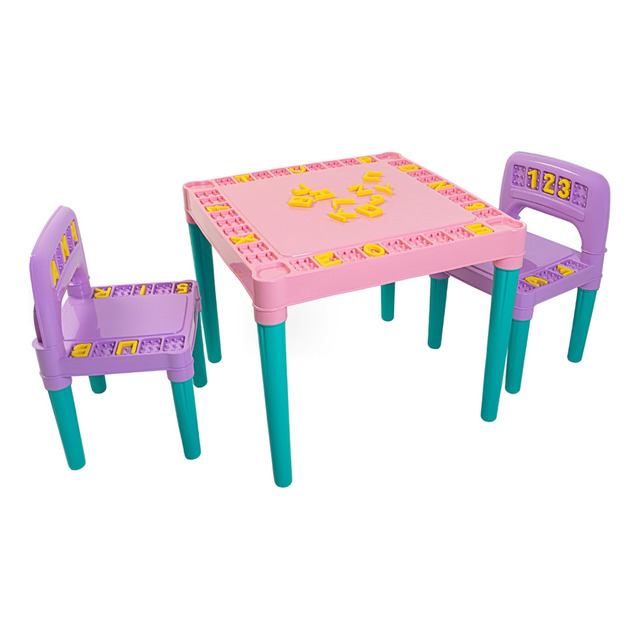 Mesa Infantil Colorida Com 2 Cadeira Tritec Educativa Menina Rosa Mesa Infantil Colorida Com 2 Cadeira Tritec Educativa Menina Rosa