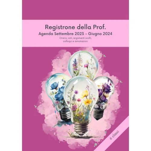 Libro: Registrone Della Prof. Con Agenda Settembre 2021 - 
