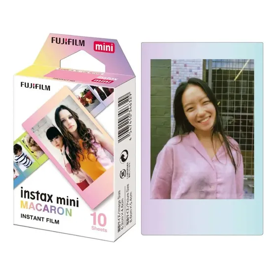 Pack De 10 Film Instax Mini, Diseño Macaron