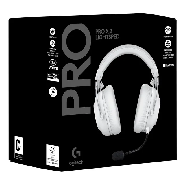 Audifono Gamer Logitech G Pro X2 Wireless/bt/3.5 Mm Blanco