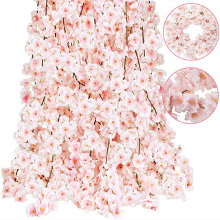 6pcs Guirnalda Flor Cerezo Decorativas Enredadera Artificial 6pcs Guirnalda Flor Cerezo Decorativas Enredadera Artificial