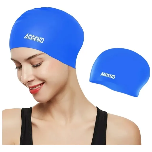Gorro De Natación Cabello Largo Marca Aegend Azul