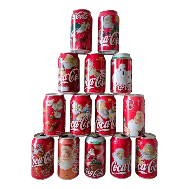 Colección De 14 Latas Coca Cola Navidad Navidad