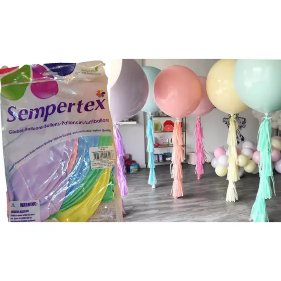 5 Globo Colores Pastel 36 Pulgadas Macarron Infla A 90 Cm