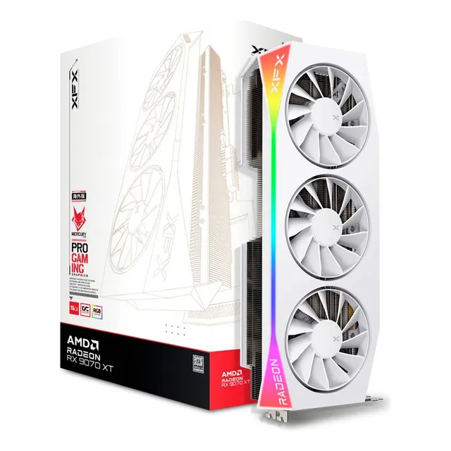 Xfx Mercury Rgb Amd Radeon Rx 9070 Xt 16gb Gddr6 Oc White