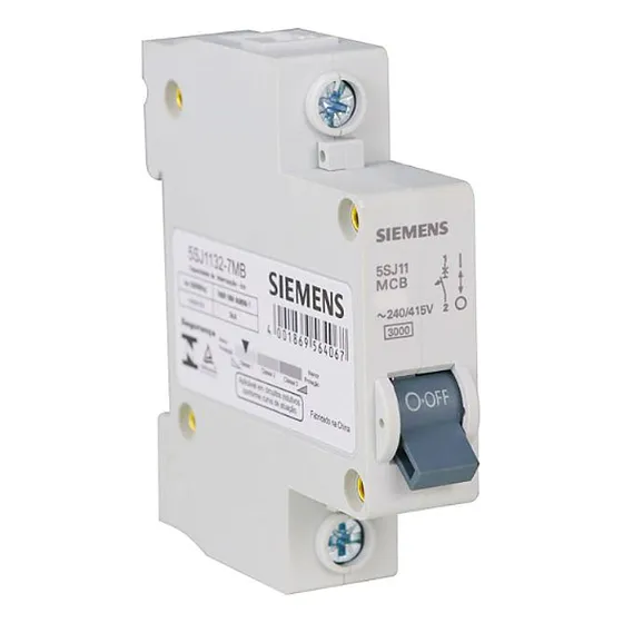 Disjuntor Monopolar 10a, 16a, 20a, 25a Curva C 5sj1 Siemens