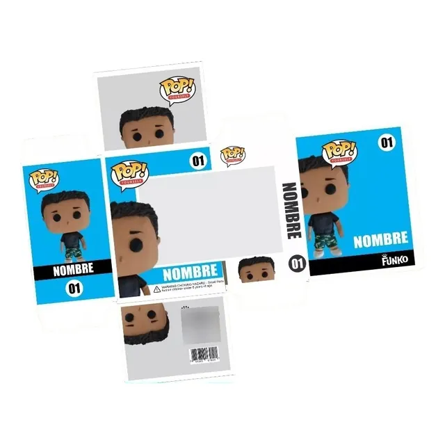 Molde Caja Funko Pop Visor Cajita Kit Imprimible Editable