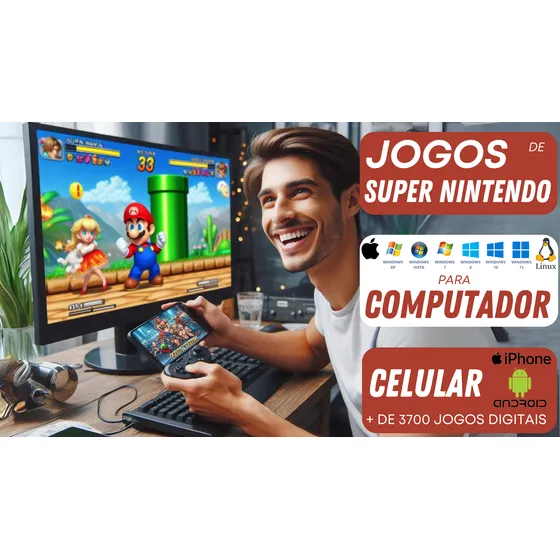 Kit Jogos Super Nintedo Para Pc E Celular + 5 Pôster