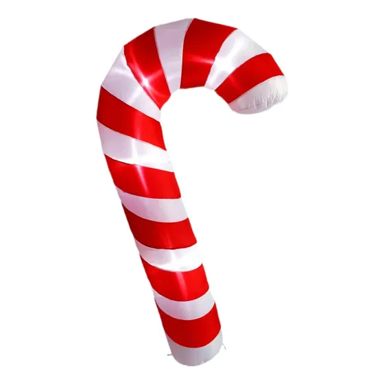 Bastón De Inflable Navideño De 6,56 Pies, Adornos