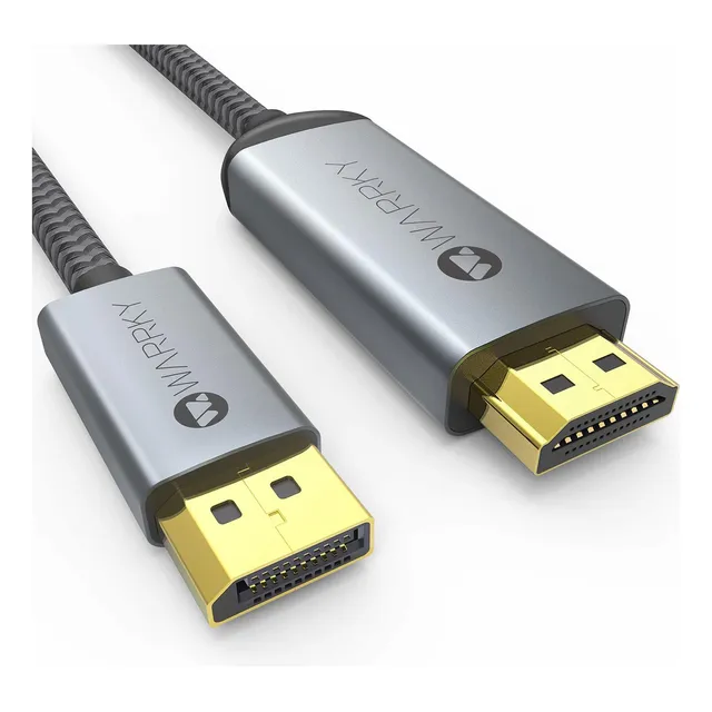 4k Displayport A Hdmi Cable Warrky 2mt Gold-plated Plugs Alu