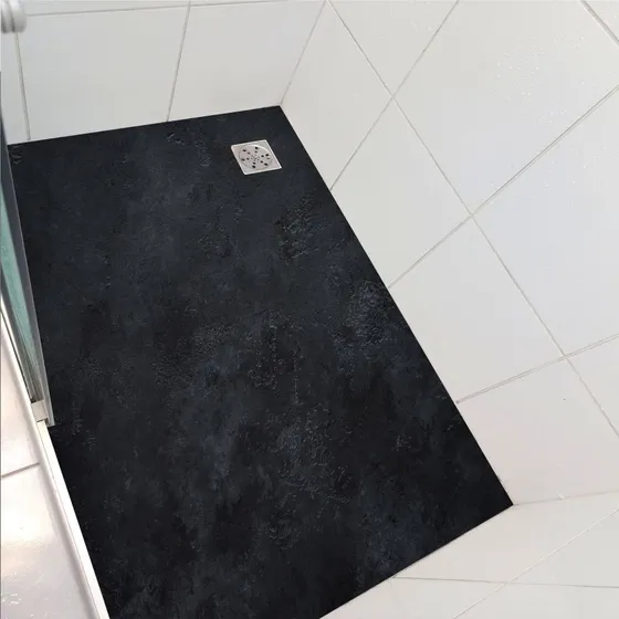 Piso Vinil Adesivo Para Box Cimento Preto Personalizado