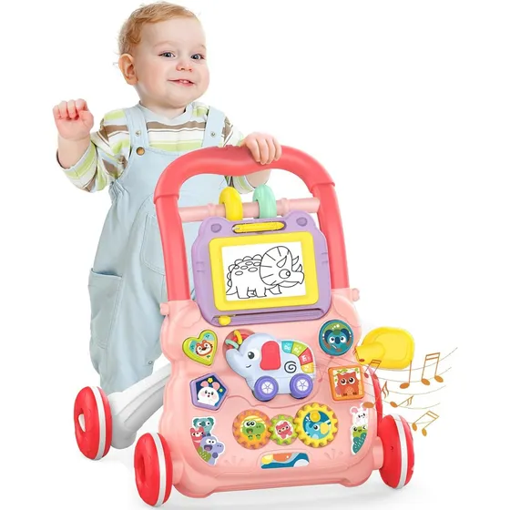 Andadera De Bebe 3 En 1,juguete Tablero De Dibujo Para Niños