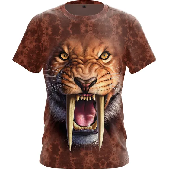 Remera Tigre Dientes De Sable Jurassic Park Dinosaurios