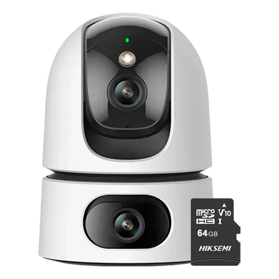 Imou & Cronos Cámara Ip Ranger Dual 10mp Ipcs2xn-plus-64 Wi-fi Full Color Con Inteligencia Artificial Visión Nocturna + Microfono Y Altavoz Integrados Dht0150052 + Almacenamiento Microsd 64gb