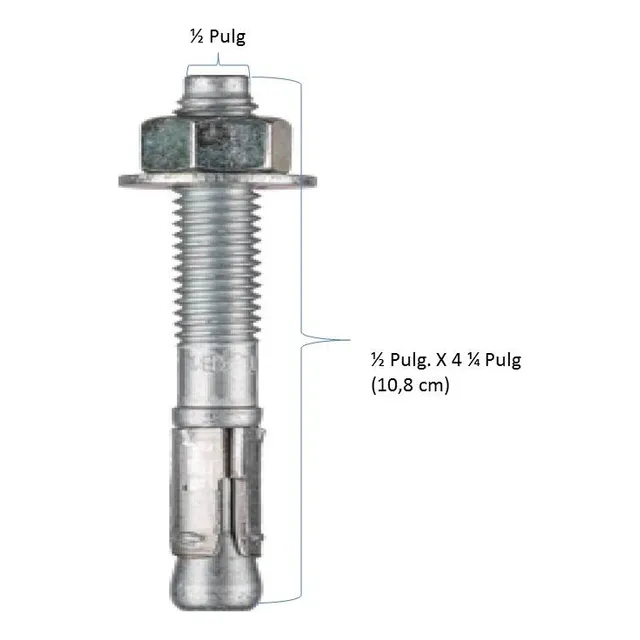 Ramplug 1/2 X 4-1/2 PuLG Tipo Hilti Anclaje Perno Expansivo