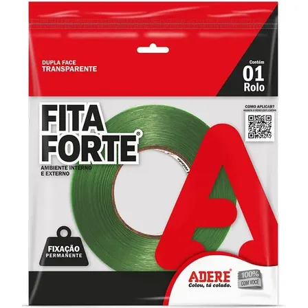 Fita Dupla Face Adesiva Extra Forte 9mm X 20m Xt050 Adere