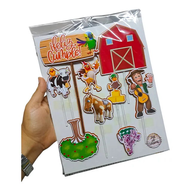 Topper Para Tortas La Granja De Zenon Set De Decoración