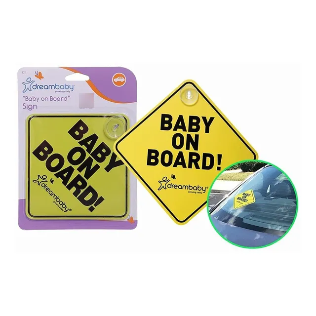 Cartel Dreambaby Alerta Bebé A Bordo Seguridad Autos Avisos