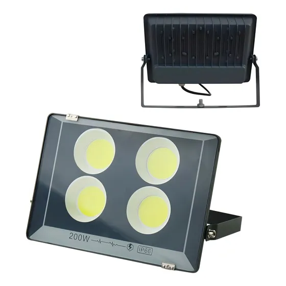 Foco Led Plano Reflector Multiled 200w Exterior / 003170 Carcasa Gris Luz Blanca-003170 B13 025019